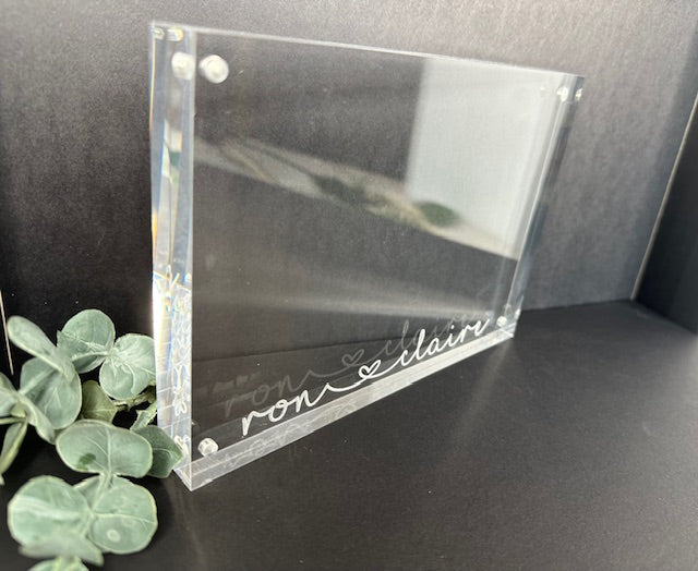 Engraved Acrylic Photo Block | Landscape (Customizable)