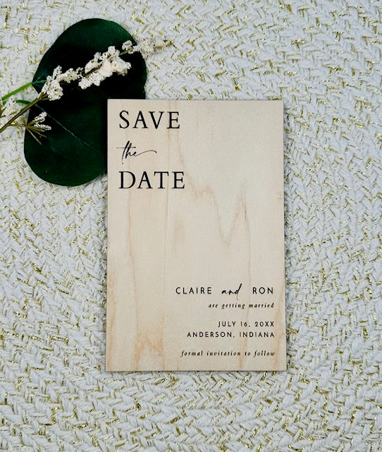 Minimalist Save the Date | Double Sided | Design M3 (Customizable)