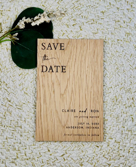 Minimalist Save the Date | Double Sided | Design M3 (Customizable)