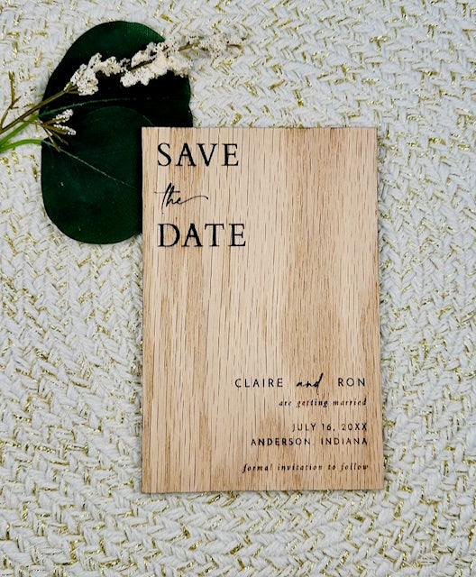 Minimalist Save the Date | Double Sided | Design M3 (Customizable)