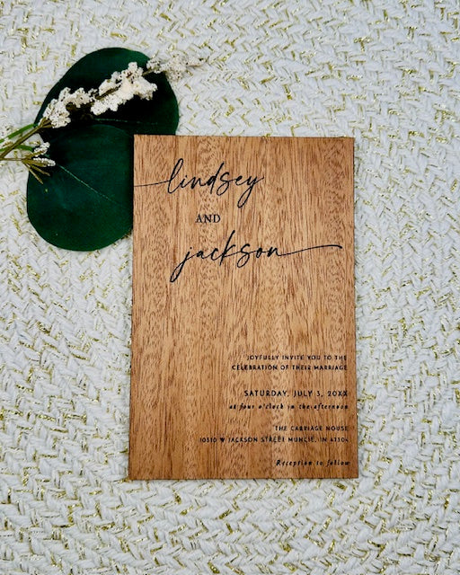 Minimalist Wedding Invitation | Design M11 (Customizable)