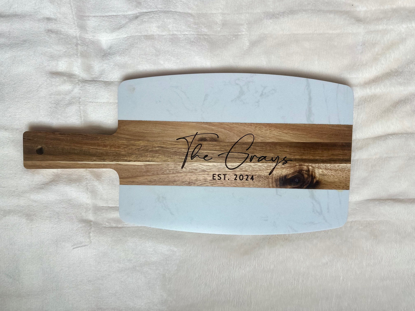 Marble + Acadia Serving Board (Customizable)