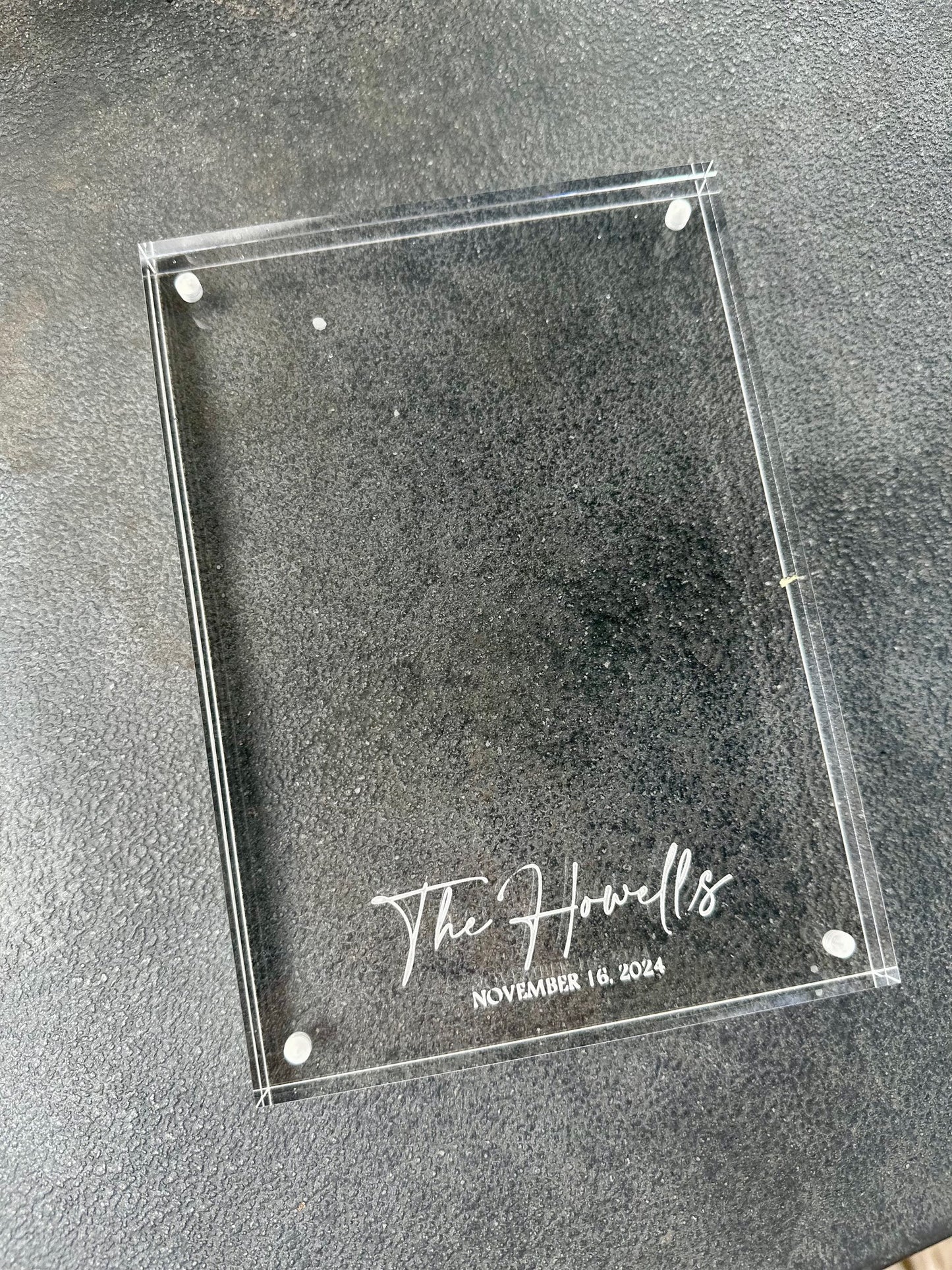 Engraved Acrylic Photo Block | Portrait (Customizable)